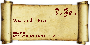 Vad Zsófia névjegykártya